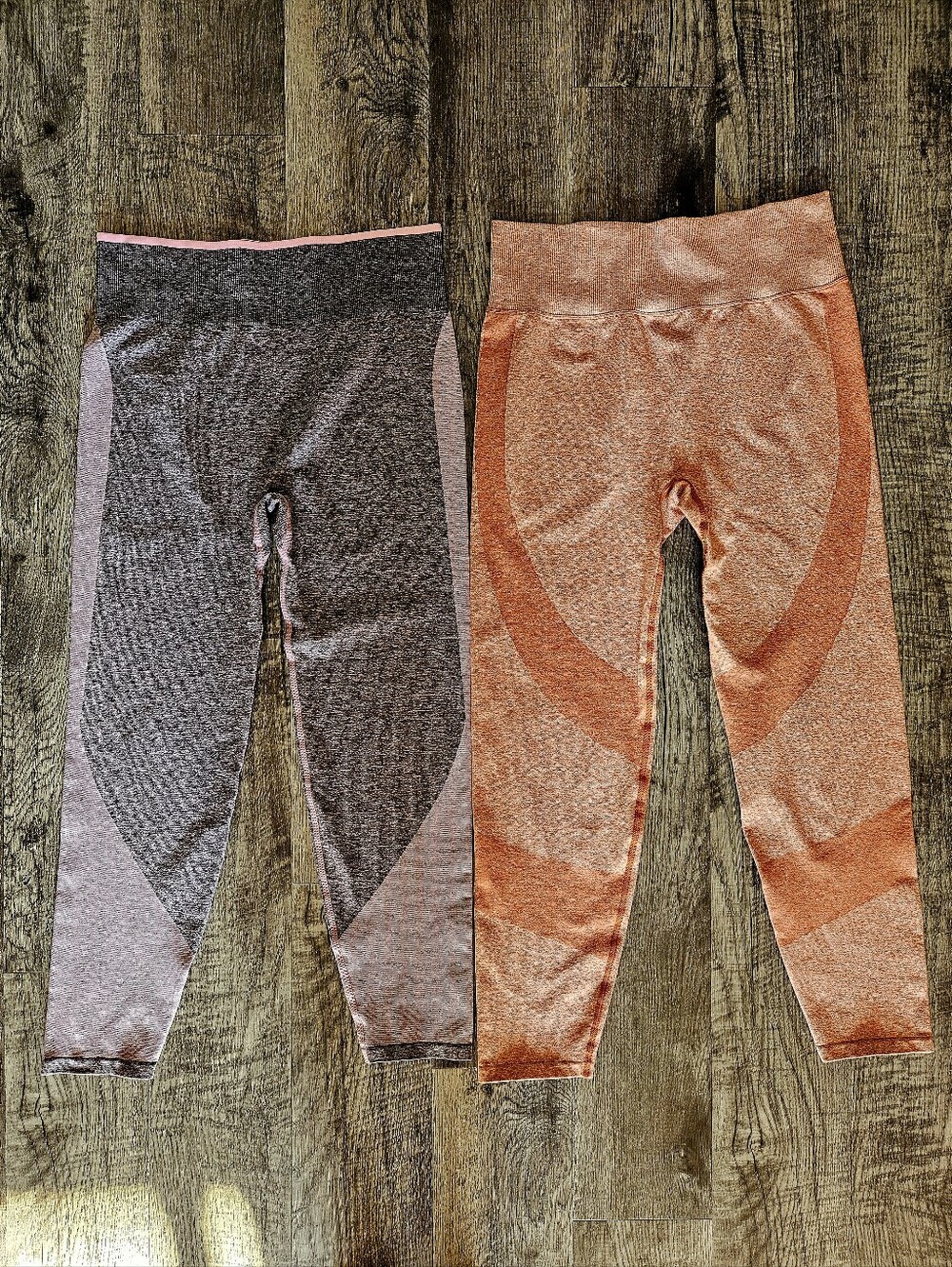EUC VS PINK Seamless Tights/Legging BUNDLE Pink & Orange Both Size XL!
